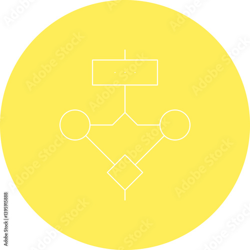 Flowchart single vector illustration icon