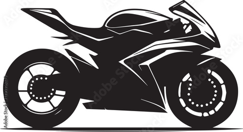 Dynamic superbike stencil for graphic design and merchandise.