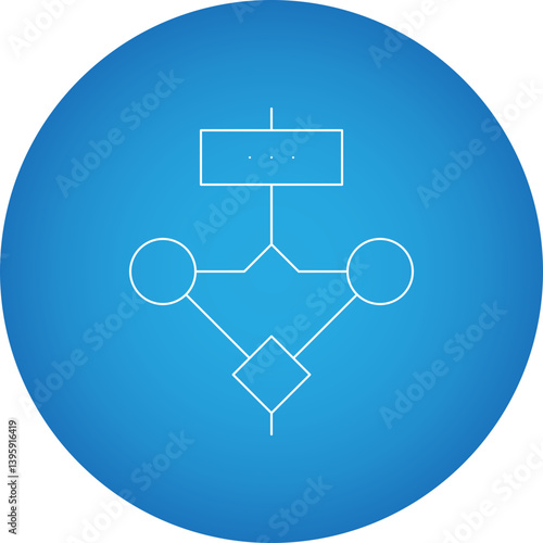Flowchart single vector illustration icon