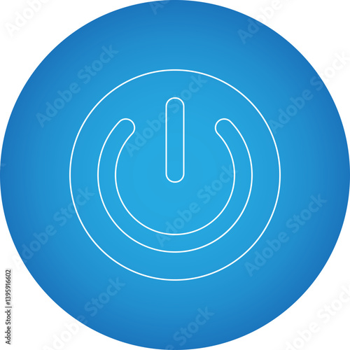Power Button single vector illustration icon