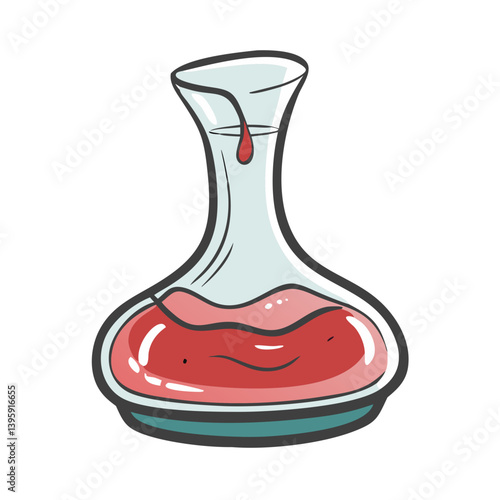 decanter with red wine icon, decanter with red wine vector illustration-simple illustration of decanter with red wine, perfect for decanter with red wine logos and icons