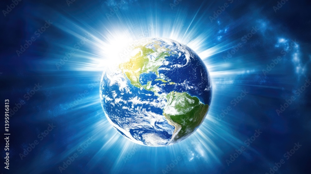 Fototapeta premium Earth, Radiant and Celestial