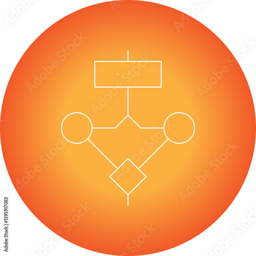 Flowchart single vector illustration icon