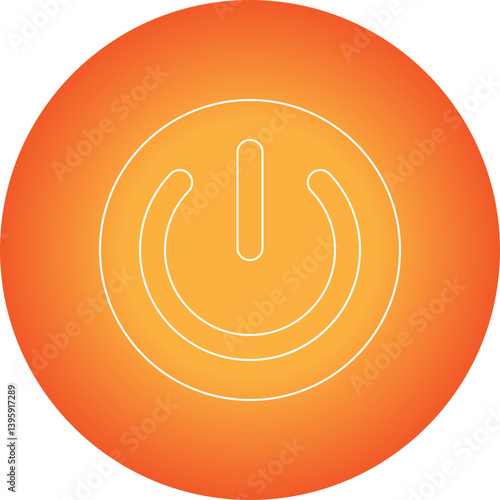 Power Button single vector illustration icon