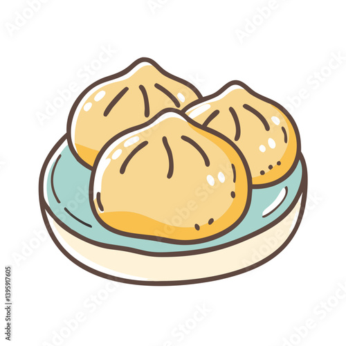 dim sum icon, dim sum vector illustration-simple illustration of dim sum, perfect for dim sum logos and icons