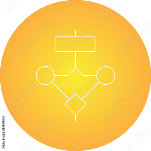 Flowchart single vector illustration icon