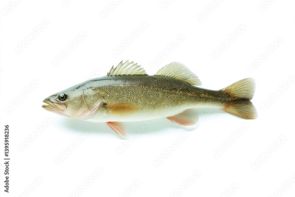 isolated fish on pristine white background with ample copy space isolated fish on pristine white background with ample copy space