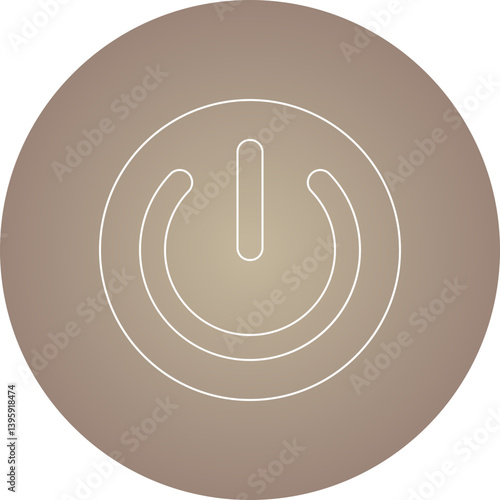 Power Button single vector illustration icon