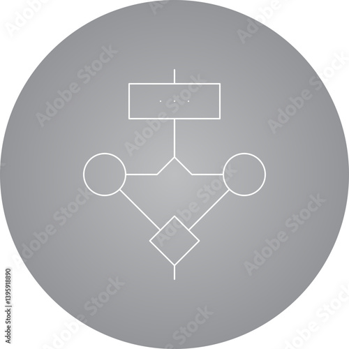 Flowchart single vector illustration icon