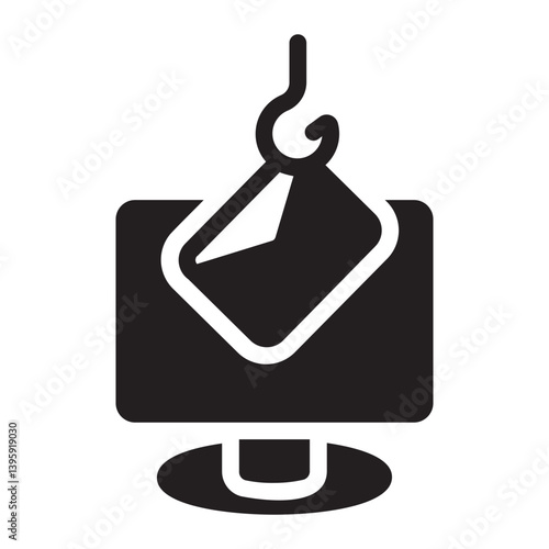 Phishing glyph icon