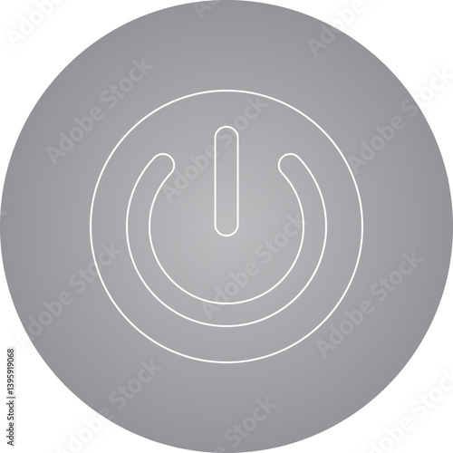Power Button single vector illustration icon