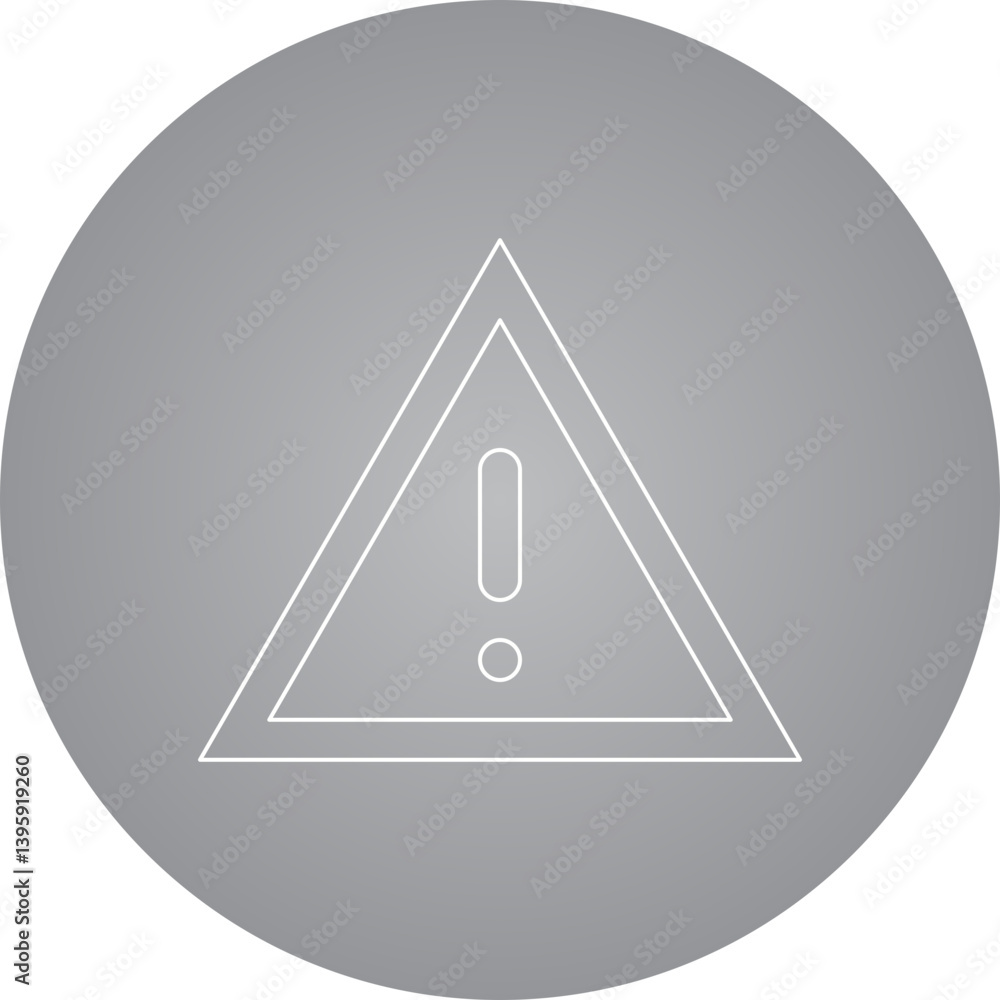 Warning Sign single vector illustration icon Warning Sign single vector illustration icon