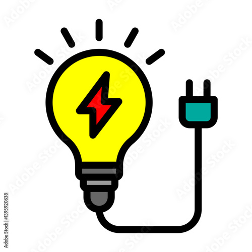 Electric Generator Vector Filled Icon Design