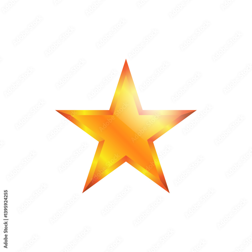 Golden Star Icon, Rating or Achievement Badge Golden Star Icon, Rating or Achievement Badge