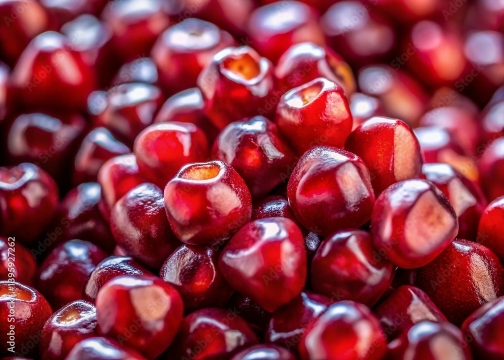 Juicy Pomegranate Seeds: A Burst of Ruby Red, Close-up Candid Shot Juicy Pomegranate Seeds: A Burst of Ruby Red, Close-up Candid Shot