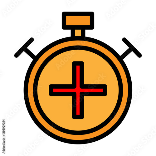 Alarm Add Vector Filled Icon Design