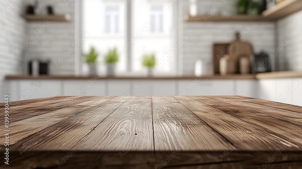 A wooden table in the foreground with visible grain and texture, an indoor room with soft light from a window in the background A wooden table in the foreground with visible grain and texture, an indoor room with soft light from a window in the background