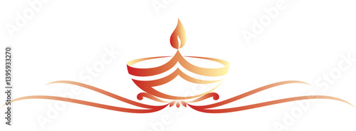 Diwali lantern vector illustration for diwali day and vesak day