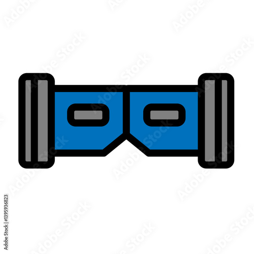 Hoverboard Vector Filled Icon Design