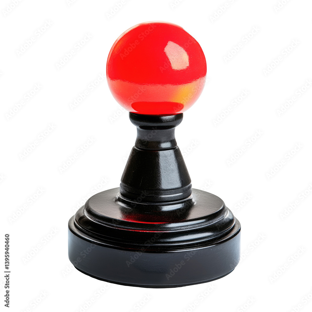 Glowing Red Arcade Joystick on transparent background Glowing Red Arcade Joystick on transparent background