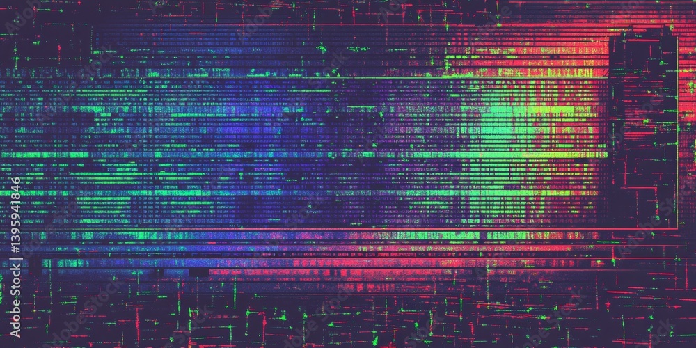 Obraz premium Abstract Glitch Art: Digital Noise Patterns