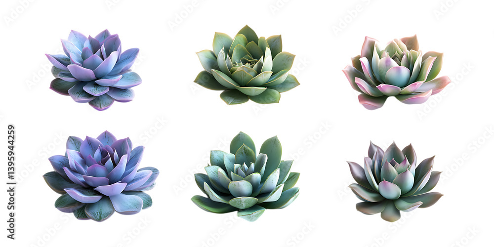 Pack Succulent Set in Different Poses on Transparent Background for Botanical, Interior, and Nature-Themed Designs Pack Succulent Set in Different Poses on Transparent Background for Botanical, Interior, and Nature-Themed Designs