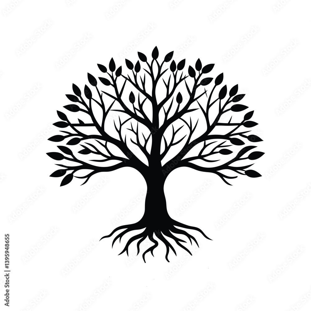 Naklejka premium silhouette of tree