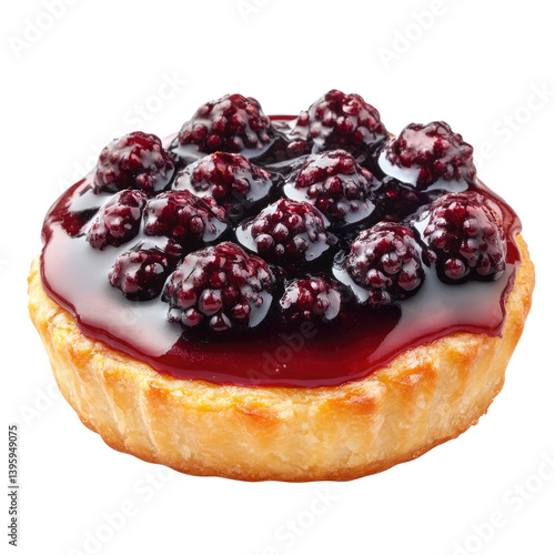 Berry Glazed Pastry on transparent background