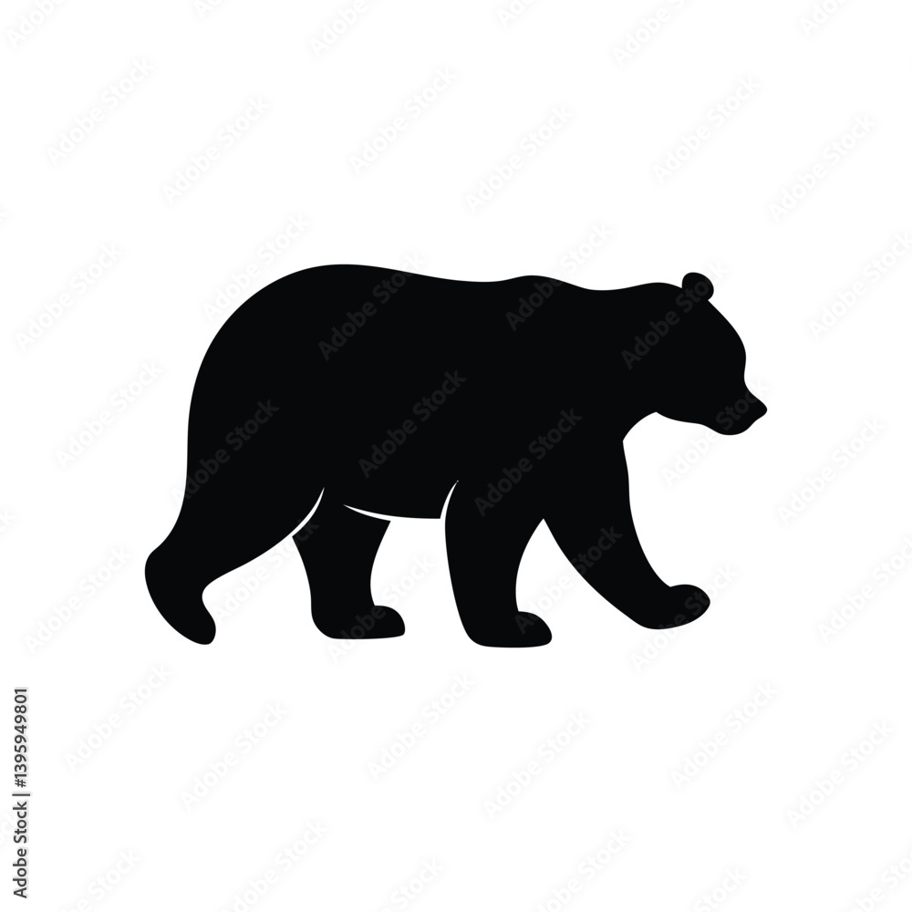 Fototapeta premium bear silhouette vector