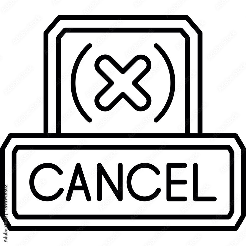 Obraz premium Cancel Icon