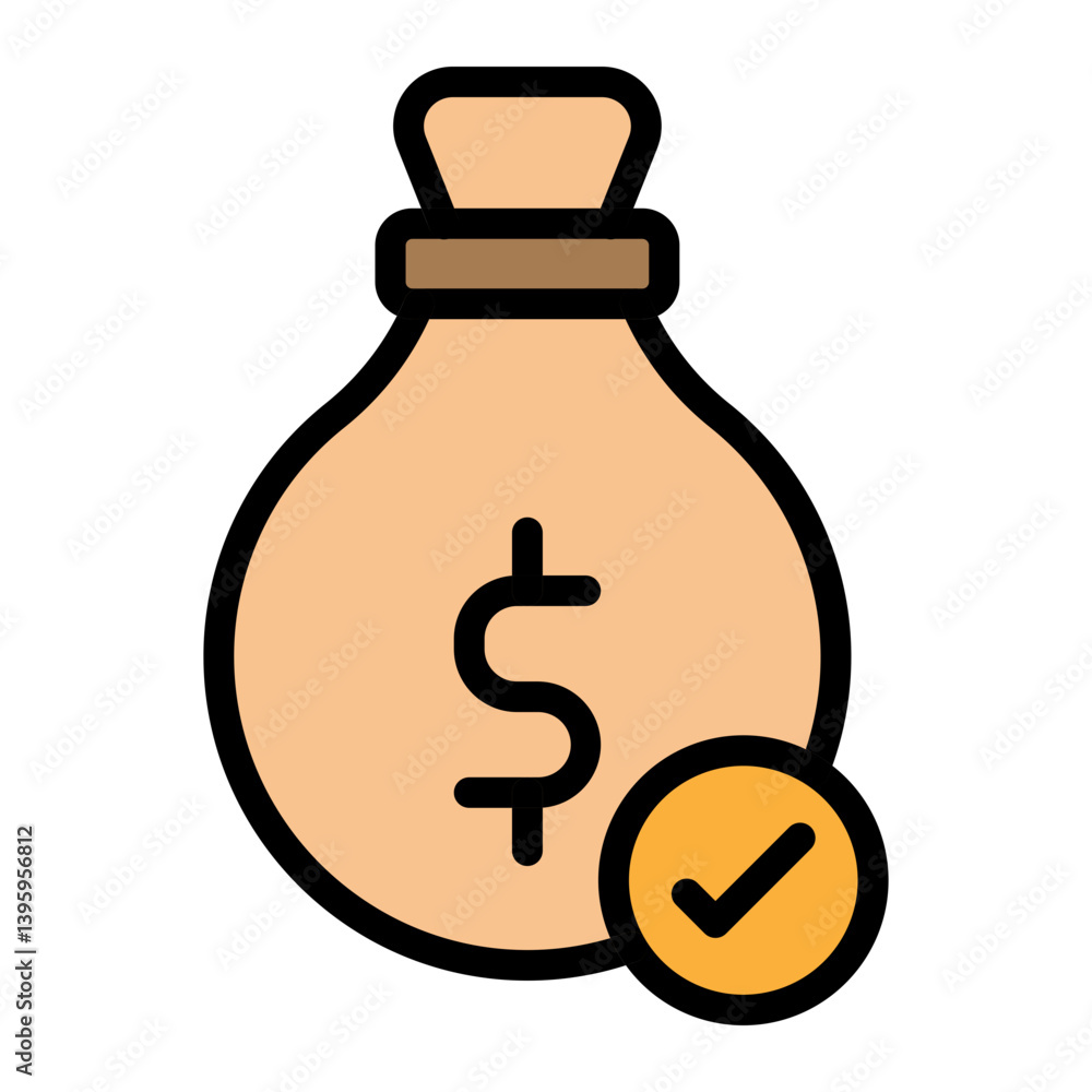 Cash Vector Filled Icon Design Cash Vector Filled Icon Design