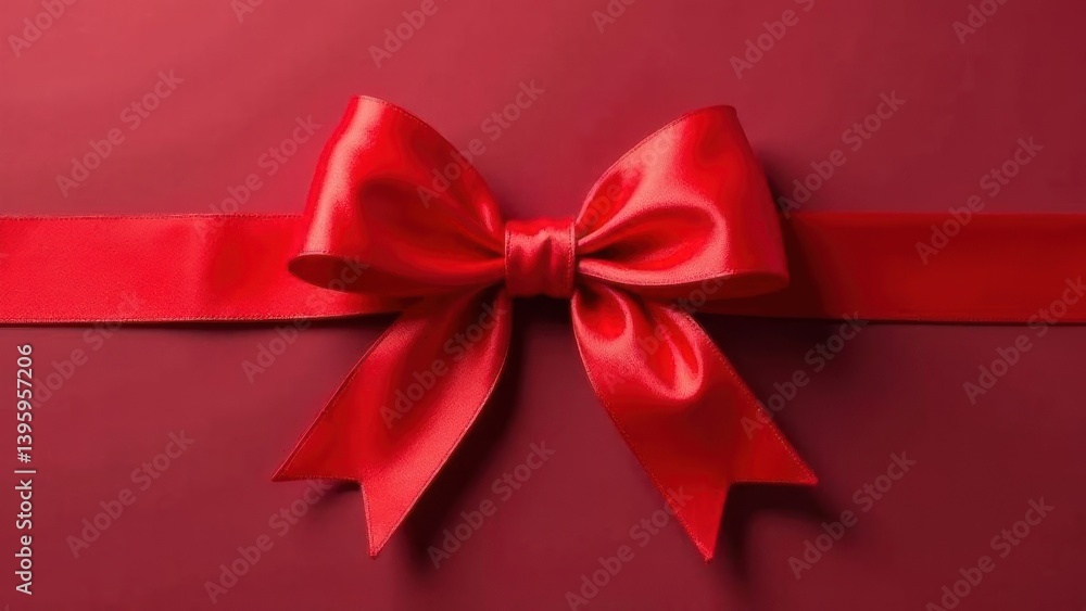 red satin ribbon and bow red satin ribbon and bow