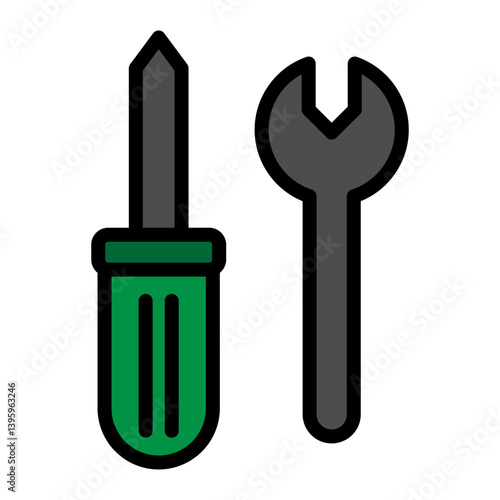 Tools Vector Filled Icon Design