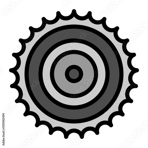 Flywheel Vector Filled Icon Design