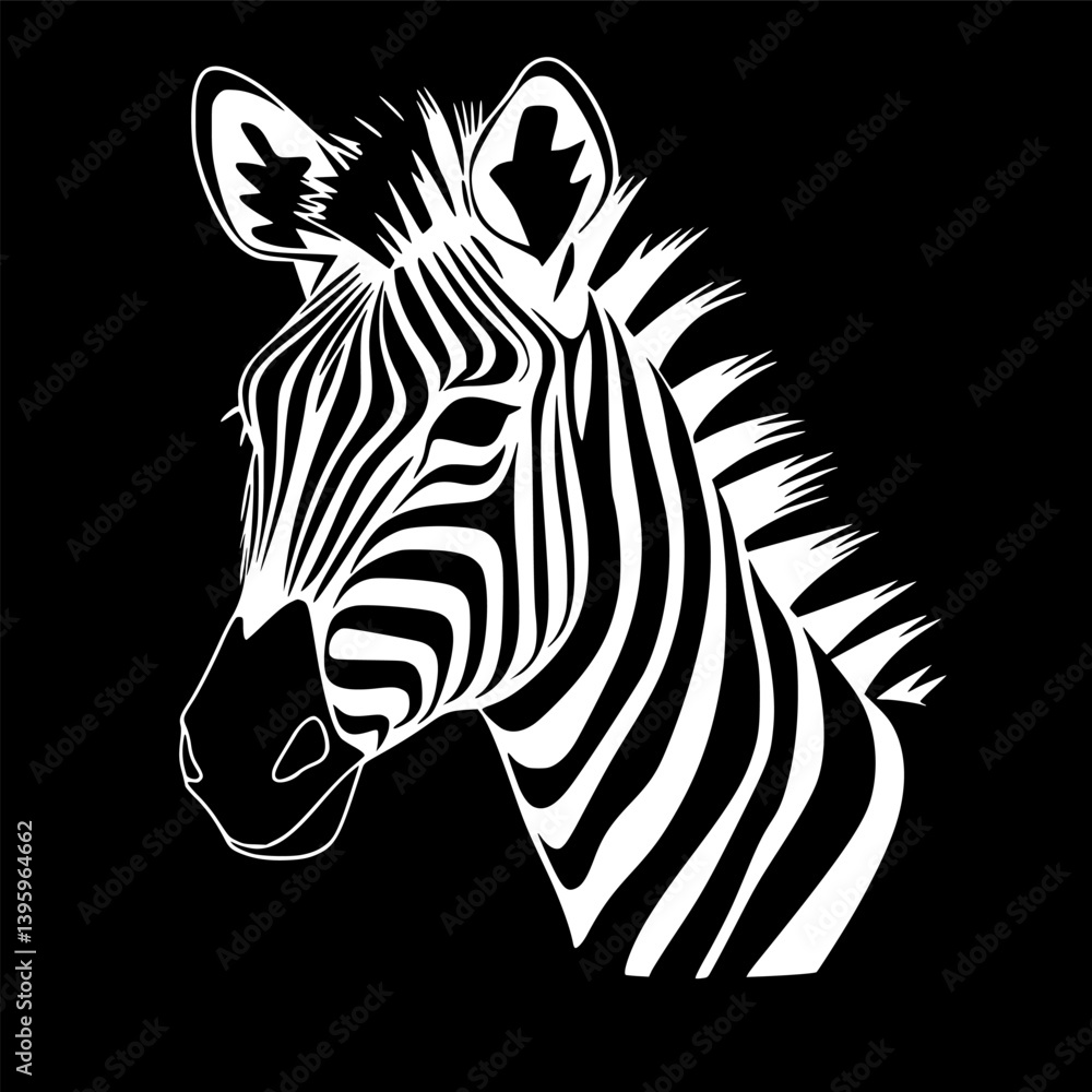 Fototapeta premium Zebra Baby - High Quality Vector Logo - Vector illustration ideal for T-shirt graphic