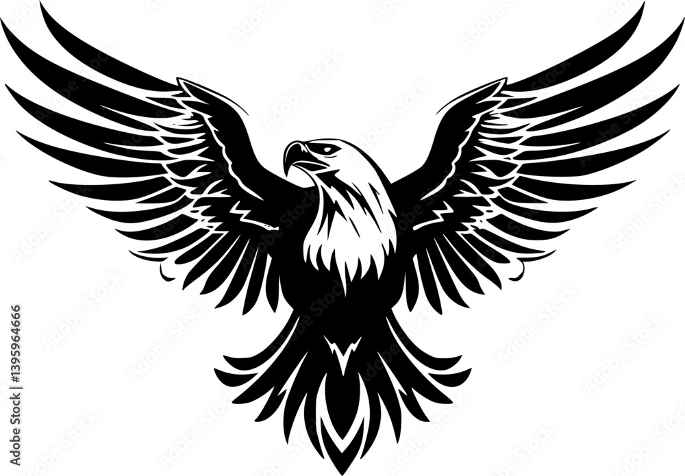 Eagle | Black and White Vector illustration Eagle | Black and White Vector illustration