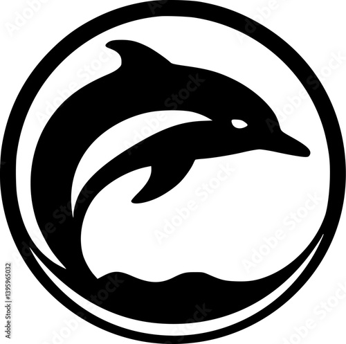 Dolphin - Minimalist and Flat Logo - Vector illustration