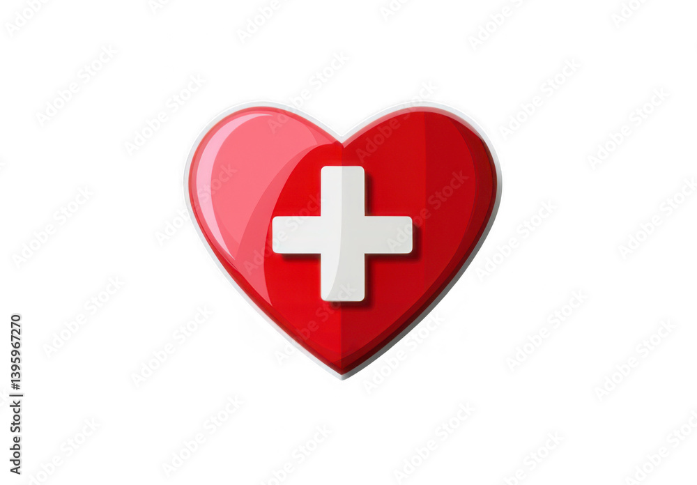 Heart medical icon 3D isolated on blue background Heart medical icon 3D isolated on blue background