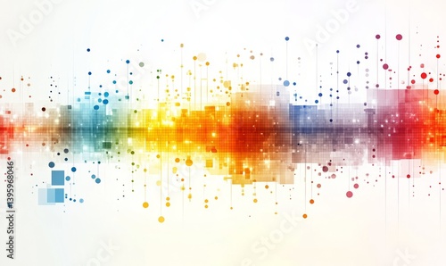 Abstract background with a pixel mosaic. The pattern of the pixels is made up of small squares, which form an elegant gradient from light to dark shades of color. 