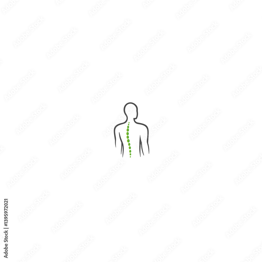 Fototapeta premium Spine icon logo flat vector design