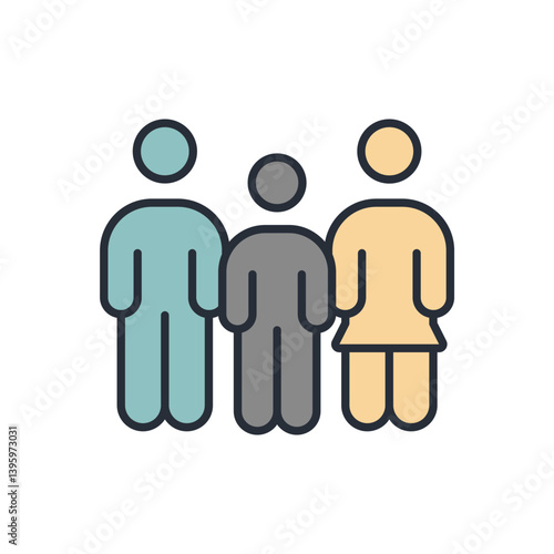 family icon collection .design style with background