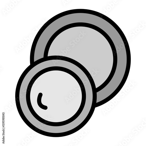 Plate Vector Filled Icon Design
