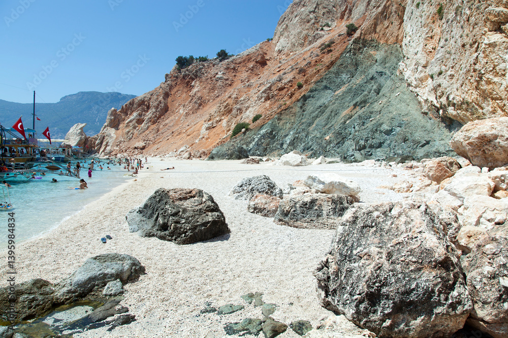 Antalya Province Uninhabited Suluada Island Tourist Beach