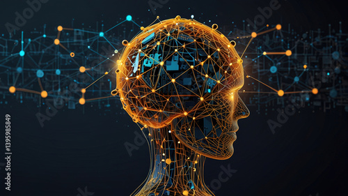 Obraz na płótnie creative digital technologies, AI, blockchain w salonie