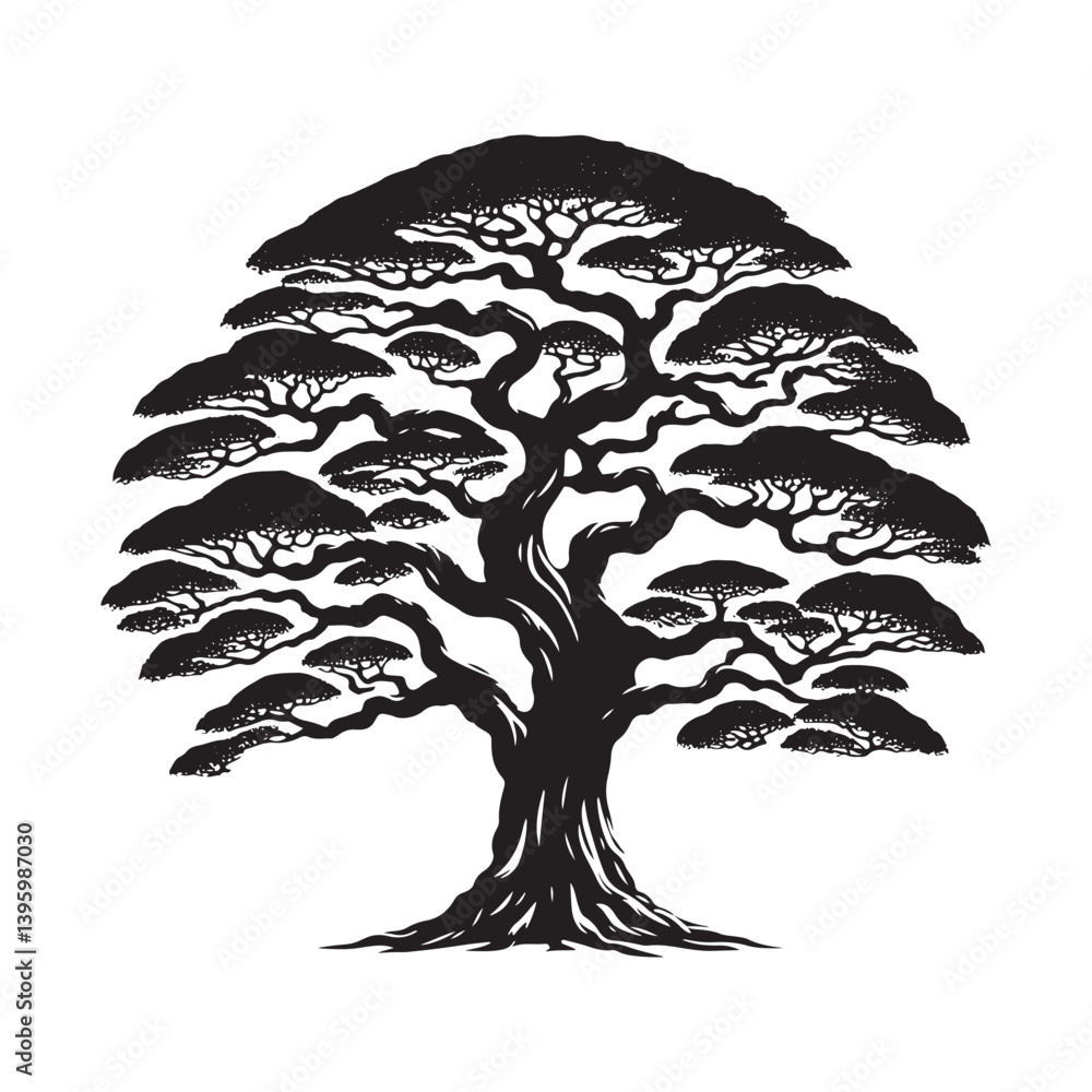 Katsura Tree Silhouette - Minimalist Tree Vector - Illustration of Tree - Tree Design. Katsura Tree Silhouette - Minimalist Tree Vector - Illustration of Tree - Tree Design.