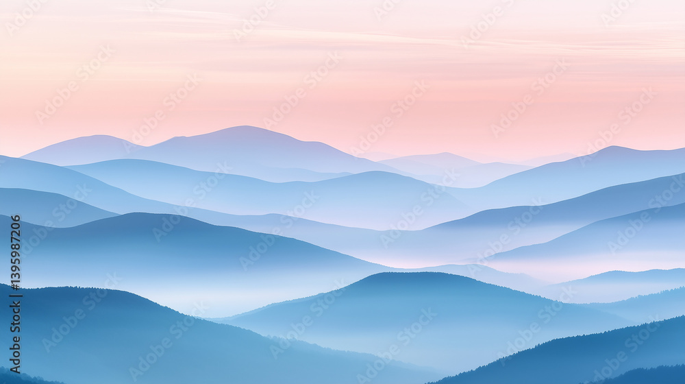 Fototapeta premium Landscape-oriented abstract background with soft pastel gradients