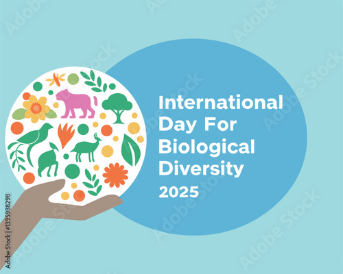 International Day for Biological Diversity 2025: Hand Holding Diverse Ecosystem.