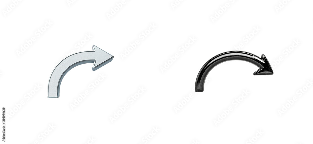 Gray and Black Arrows Turning Right, cut out transparent Gray and Black Arrows Turning Right, cut out transparent