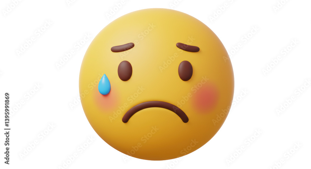 Fototapeta premium Isolated Crying Emoji