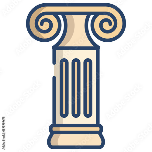 Linear color Ionic pillar icon